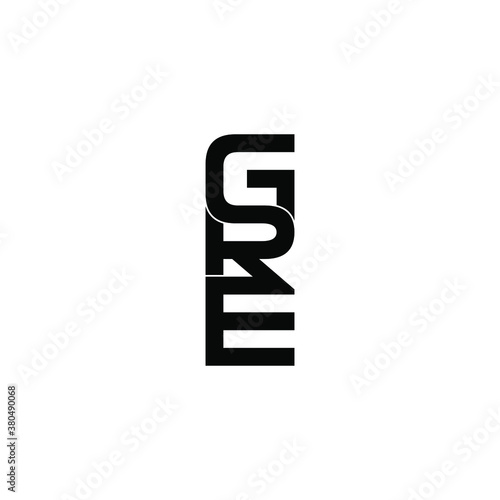 gre letter original monogram logo design