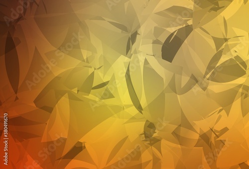 Light Orange vector background with abstract polygonals.