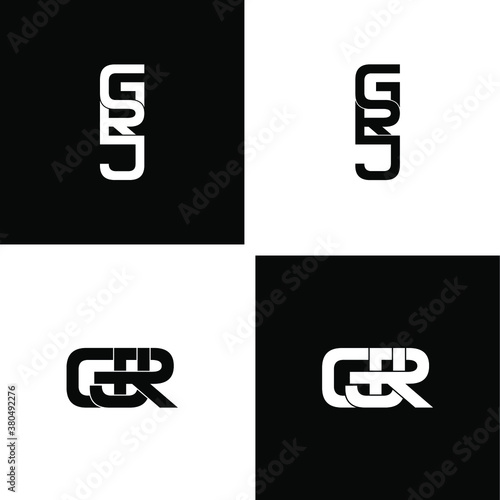 grj letter original monogram logo design photo