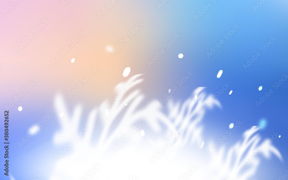 Light Pink, Blue vector template with ice snowflakes. Modern geometrical abstract illustration with crystals of ice. The pattern can be used for new year ad, booklets. Light Pink, Blue vector template with ice snowflakes. Modern geometrical abstract illustration with crystals of ice. The pattern can be used for new year ad, booklets.