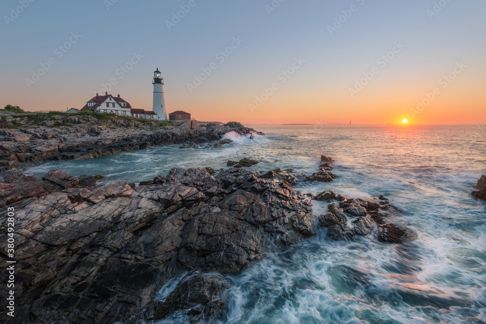 Sunrise At The Portland Head Lighthouse Sunrise At The Portland Head Lighthouse