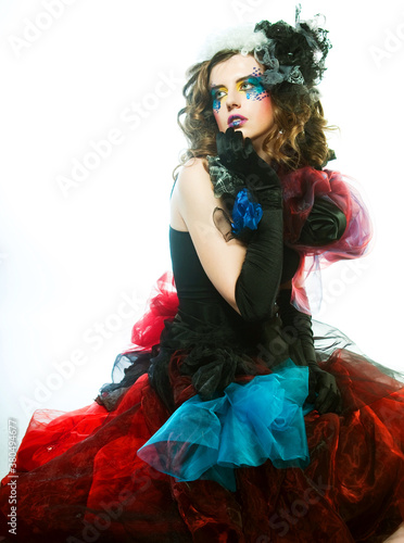 Fashion shot of woman in doll style