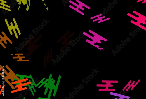 Dark Multicolor, Rainbow vector pattern with narrow lines.