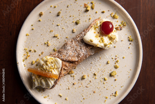 Canolli on a plate photo