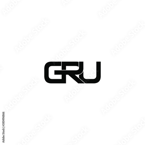 Free Download gru letter original monogram logo design - GFXLoad