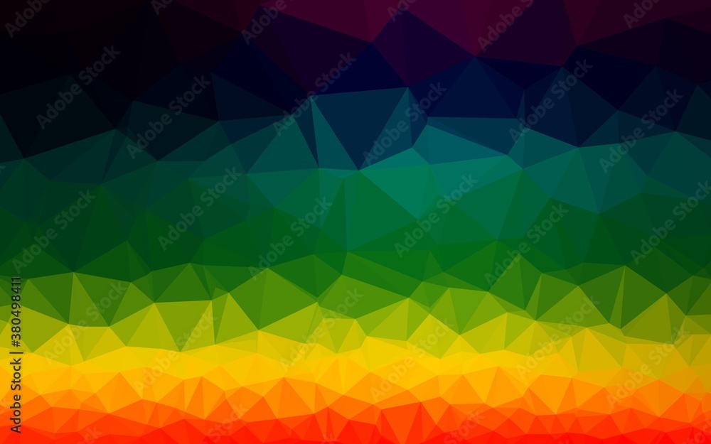 Dark Multicolor, Rainbow vector abstract mosaic background. Brand new colorful illustration in with gradient. Completely new design for your business.