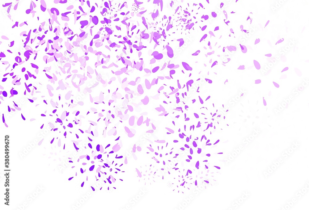 Obraz premium Light Purple vector abstract design with leaves.
