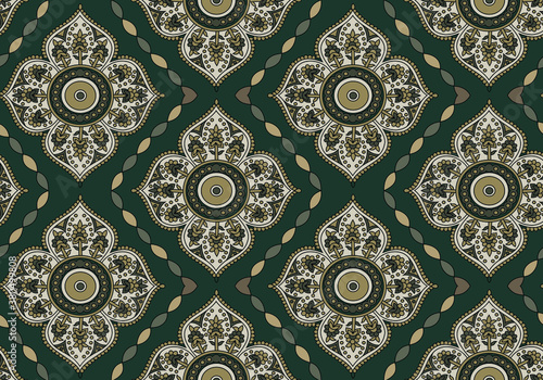 traditional Indian paisley pattern on       background