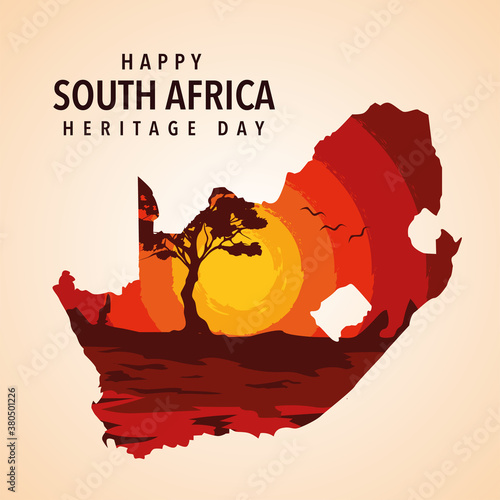 happy South Africa heritage day poster