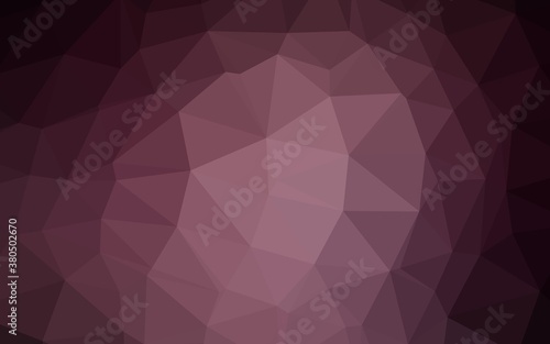Dark Pink vector low poly cover. Colorful illustration in Origami style with gradient. Completely new design for your business.