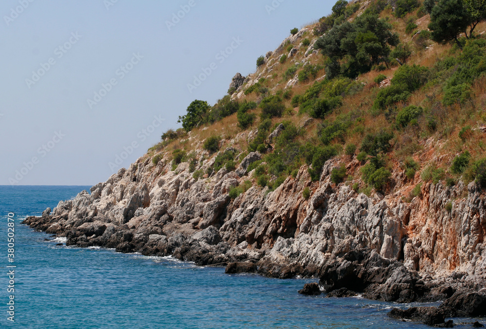 Fototapeta premium Rock and Mediterranean sea