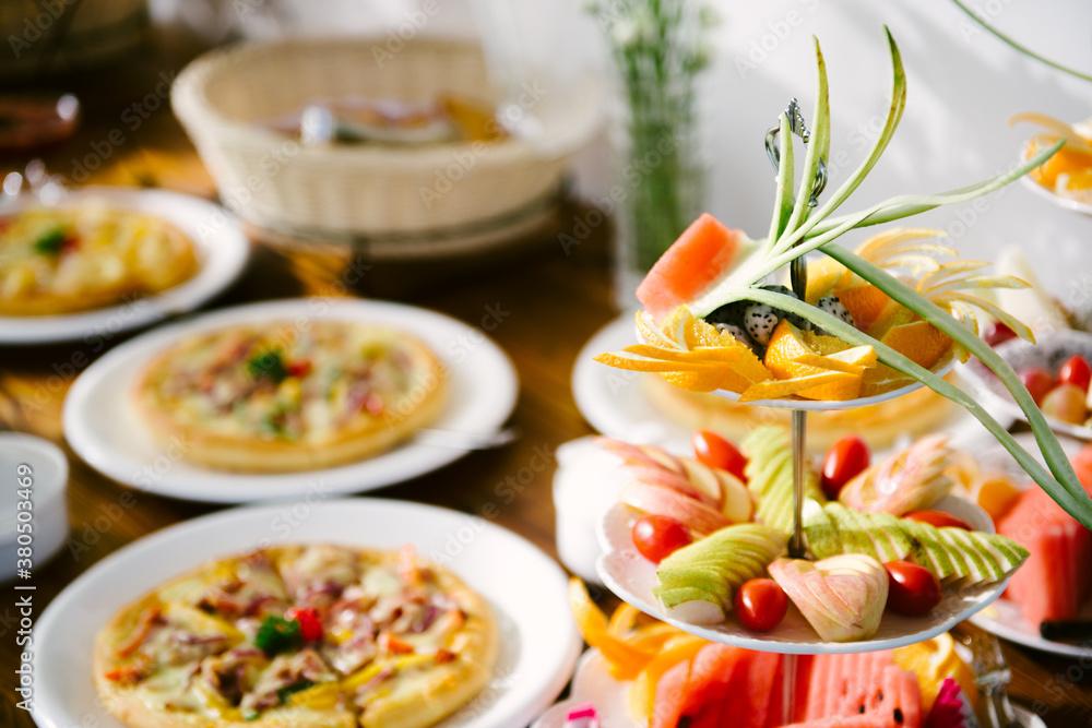 Buffet with delicious food Buffet with delicious food