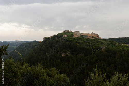 Image of the Sahyun Castle  a famous medieval castle built during the crusades on a hilltop and is also known as Qal at Salah al din  Castle of Saladin  among locals.
