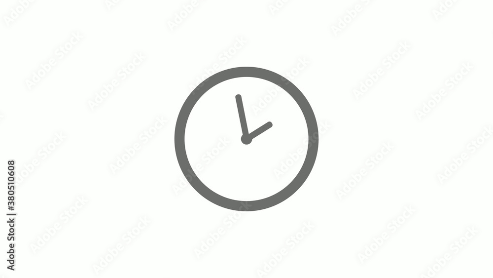 Gray color circle 12 hours clock icon without trick, Clock icon Gray color circle 12 hours clock icon without trick, Clock icon