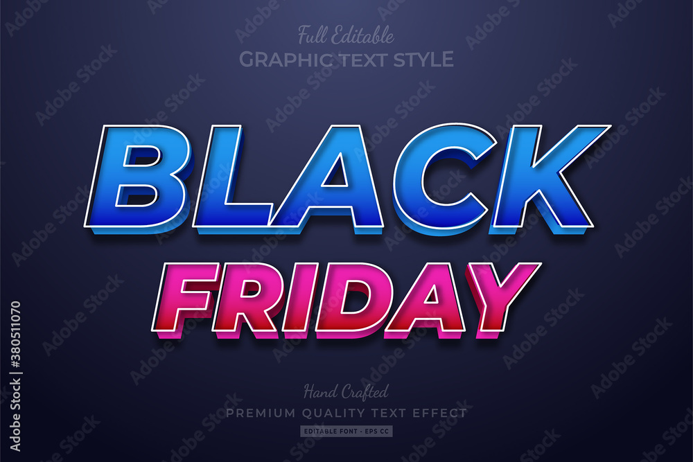 Black Friday Editable Text Style Effect