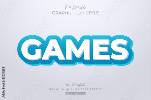 Games Cartoon Editable Text Style Effect