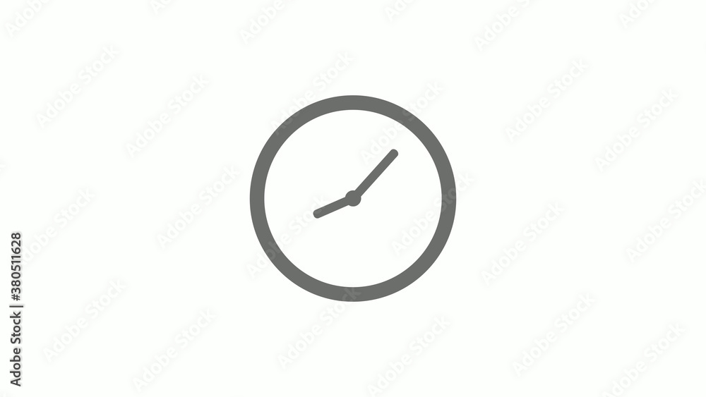 New gray color 12 hours circle clock icon on white background,clock icon without trick New gray color 12 hours circle clock icon on white background,clock icon without trick