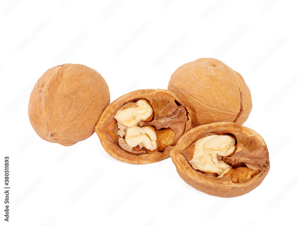 walnuts an isolated on white background walnuts an isolated on white background