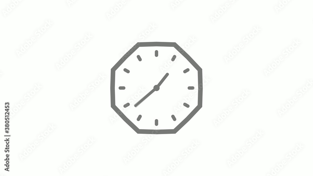Counting down gray color clock icon on white background Counting down gray color clock icon on white background