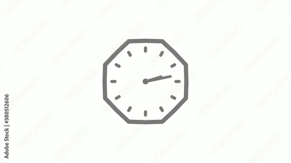 Counting down gray color clock icon on white background Counting down gray color clock icon on white background