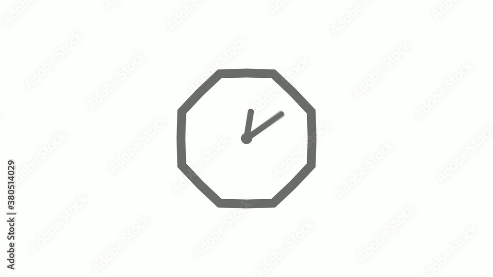 Counting down gray color 12 hours clock icon on white background,clock icon Counting down gray color 12 hours clock icon on white background,clock icon