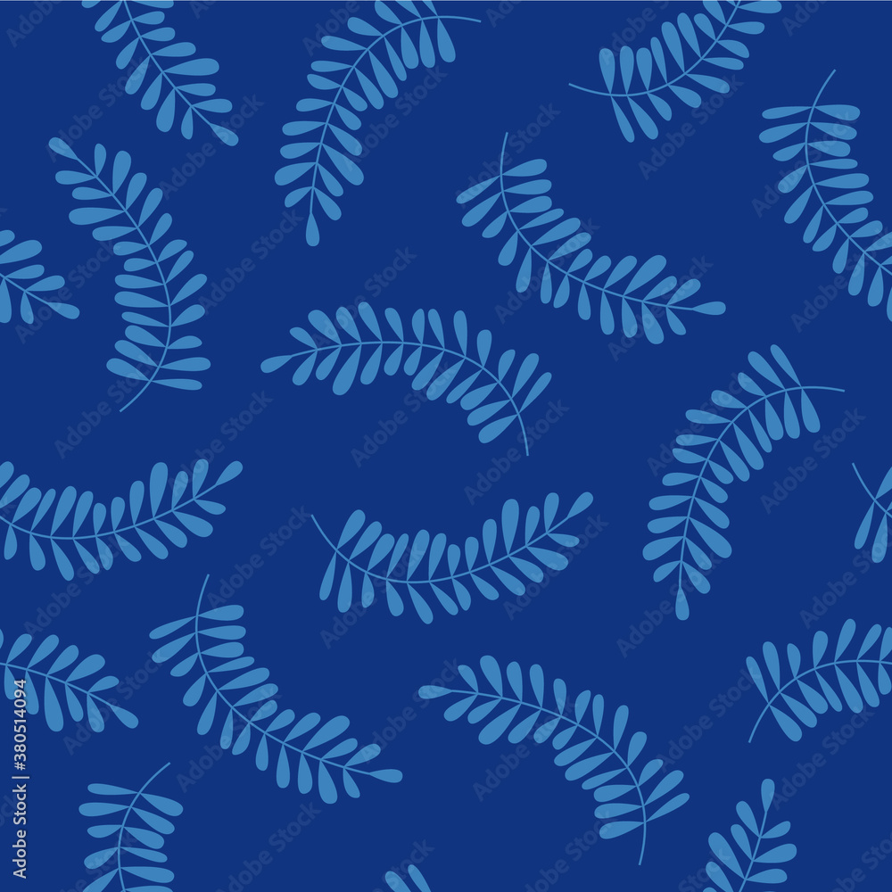 seamless floral pattern with dark blue background