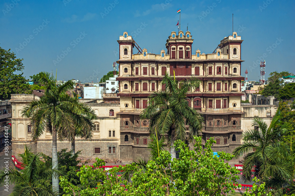 Rajwada palace in Indore, Madhya Pradesh, India.