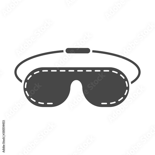 eye sleep mask accessory silhouette icon style
