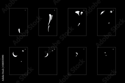 Smoke effect. smoke animation sprite sheet. classic smoke effect animation for game or cartoon or animation. vector style animation effect 1841.