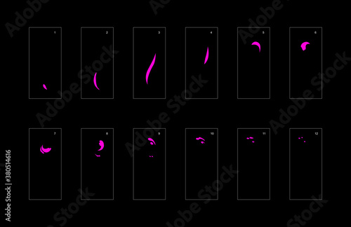 Smoke effect. poison smoke animation sprite sheet. classic poison smoke effect animation for game or cartoon or animation. vector style poison animation effect 1852.