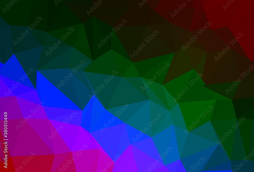 Obraz premium Dark Multicolor, Rainbow vector abstract polygonal layout.