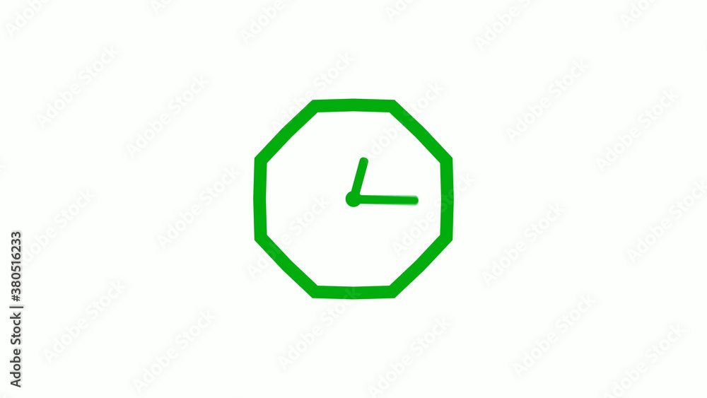 Green color 12 hours counting down clock icon on white background,clock icon Green color 12 hours counting down clock icon on white background,clock icon