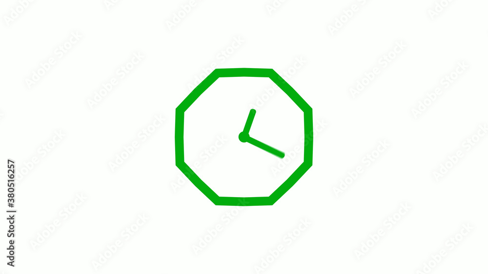 Green color 12 hours counting down clock icon on white background,clock icon Green color 12 hours counting down clock icon on white background,clock icon
