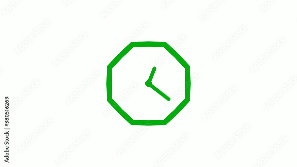 Green color 12 hours counting down clock icon on white background,clock icon Green color 12 hours counting down clock icon on white background,clock icon