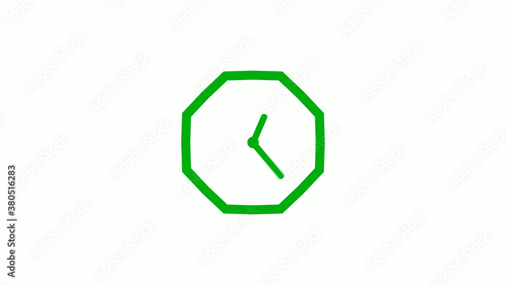 Green color 12 hours counting down clock icon on white background,clock icon Green color 12 hours counting down clock icon on white background,clock icon