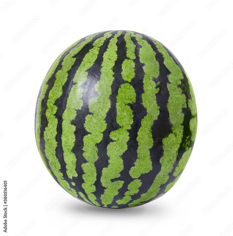 Ripe whole watermelon isolated on white background. Ripe whole watermelon isolated on white background.