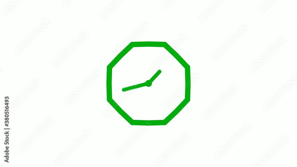 Green color 12 hours counting down clock icon on white background,clock icon Green color 12 hours counting down clock icon on white background,clock icon