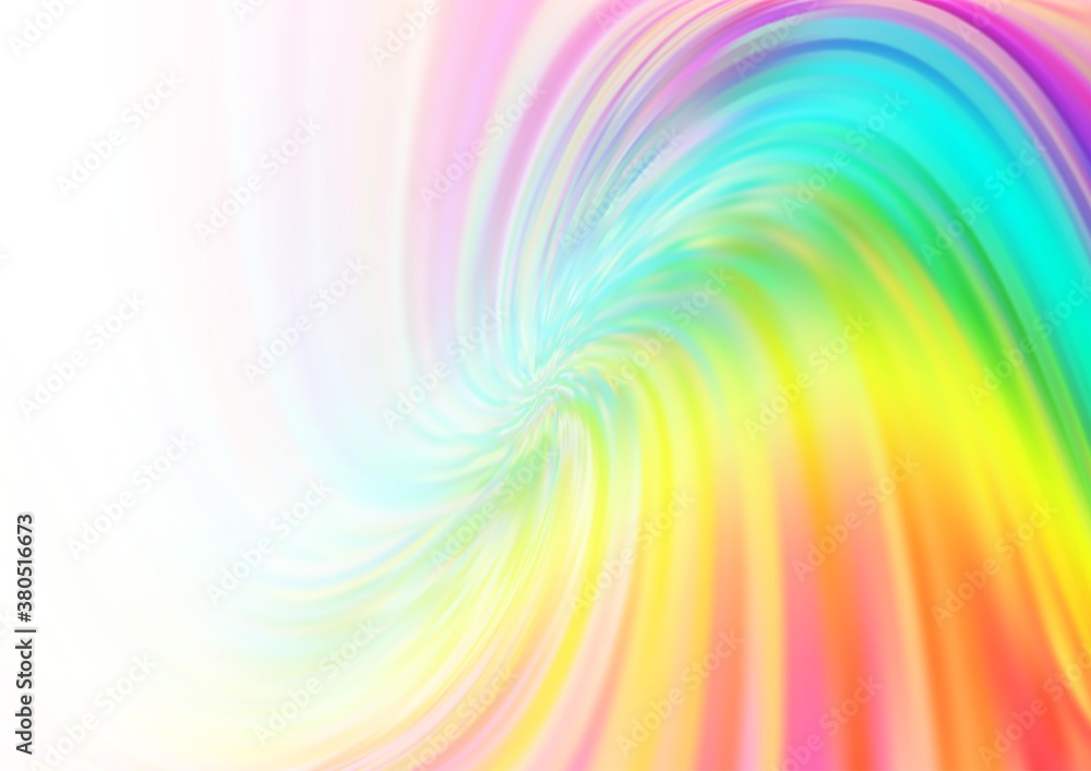 Light Multicolor, Rainbow vector pattern with liquid shapes. A vague circumflex abstract illustration with gradient. A completely new template for your business design.