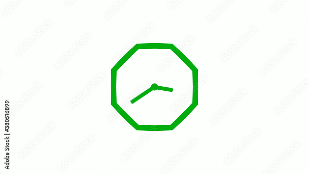 Green color 12 hours counting down clock icon on white background,clock icon Green color 12 hours counting down clock icon on white background,clock icon