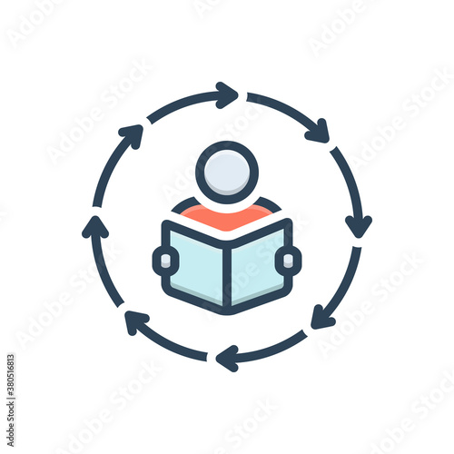 Color illustration icon for methodologies