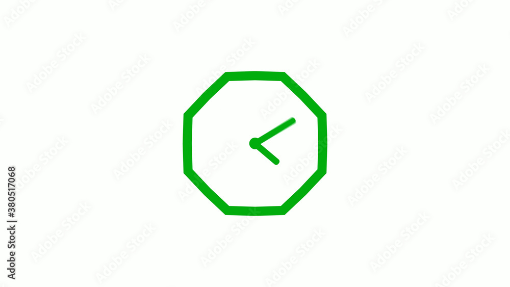 Green color 12 hours counting down clock icon on white background,clock icon Green color 12 hours counting down clock icon on white background,clock icon