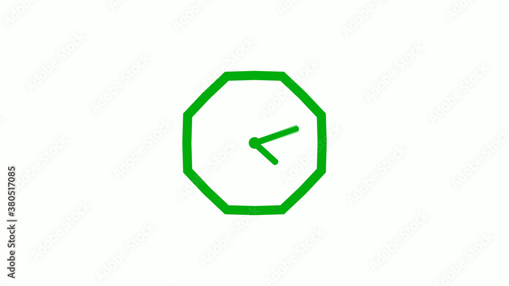 Green color 12 hours counting down clock icon on white background,clock icon Green color 12 hours counting down clock icon on white background,clock icon