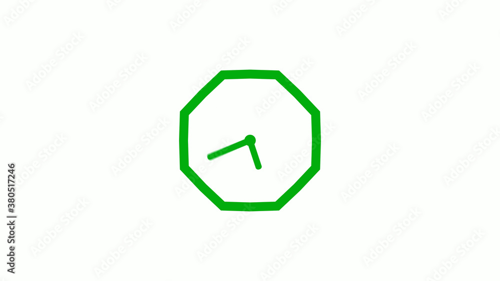 Green color 12 hours counting down clock icon on white background,clock icon Green color 12 hours counting down clock icon on white background,clock icon