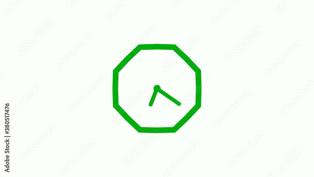 New green color 12 hours counting down clock icon on white background,clock isolated without trick New green color 12 hours counting down clock icon on white background,clock isolated without trick