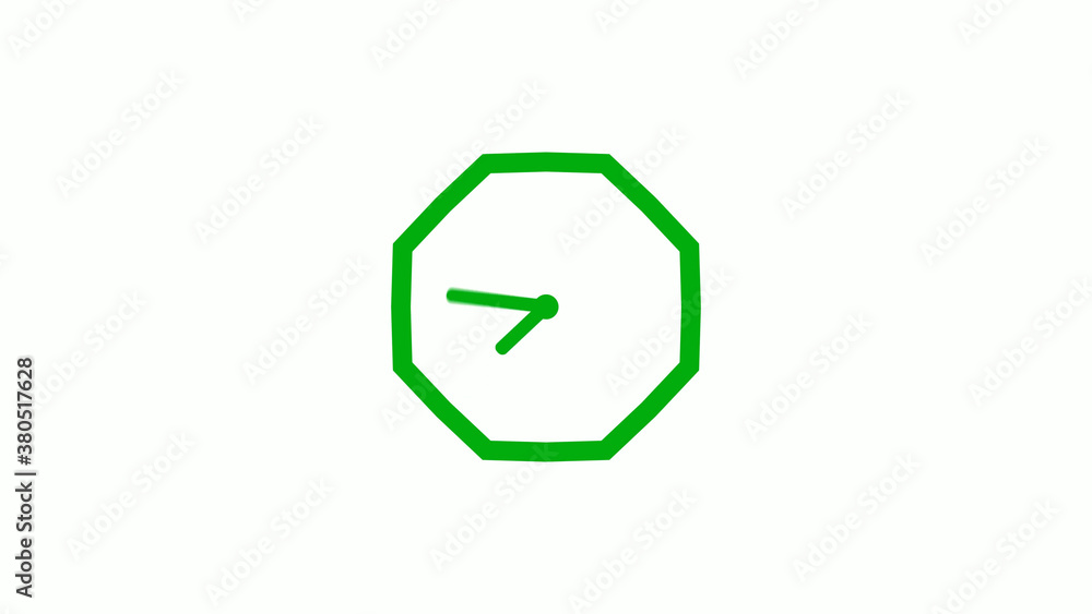 New green color 12 hours counting down clock icon on white background,clock isolated without trick New green color 12 hours counting down clock icon on white background,clock isolated without trick