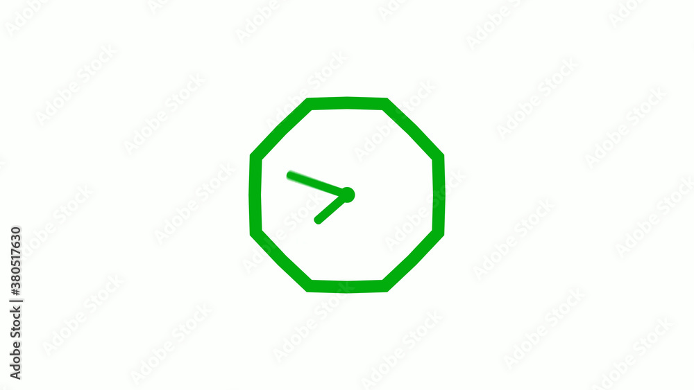 New green color 12 hours counting down clock icon on white background,clock isolated without trick New green color 12 hours counting down clock icon on white background,clock isolated without trick