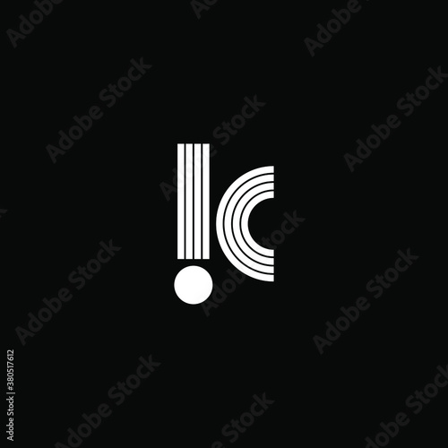 Letter K vector line dot logo design template. Unique modern minimalist white logotype symbol