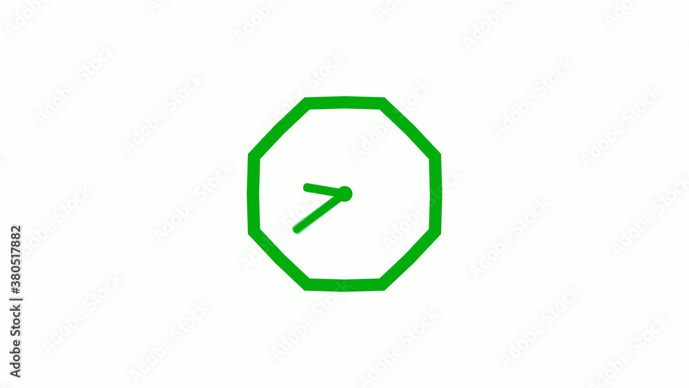 New green color 12 hours counting down clock icon on white background,clock isolated without trick New green color 12 hours counting down clock icon on white background,clock isolated without trick