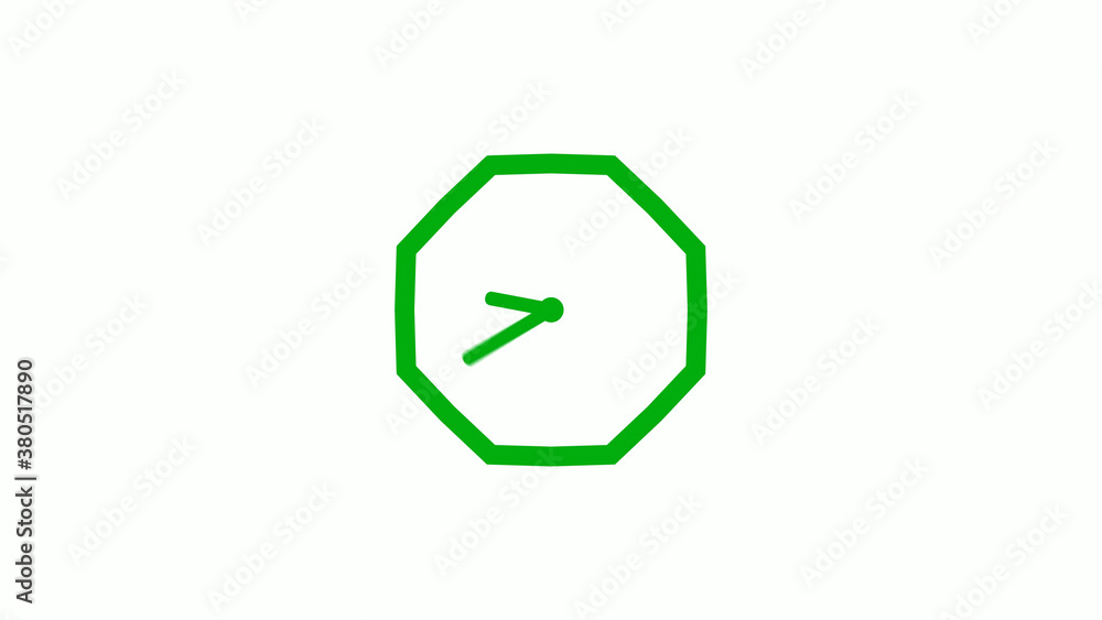New green color 12 hours counting down clock icon on white background,clock isolated without trick New green color 12 hours counting down clock icon on white background,clock isolated without trick