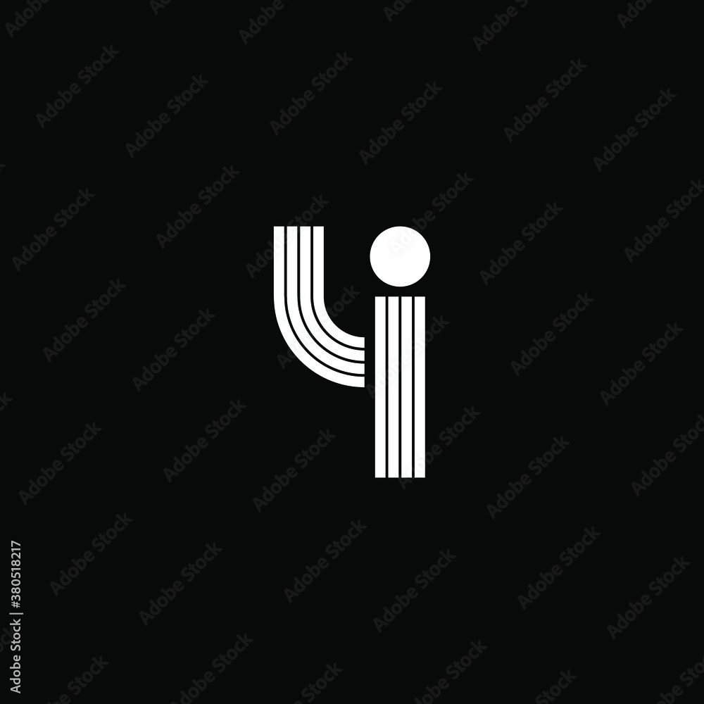 Number 4 vector line dot logo design template. Unique modern minimalist logo symbol Number 4 vector line dot logo design template. Unique modern minimalist logo symbol